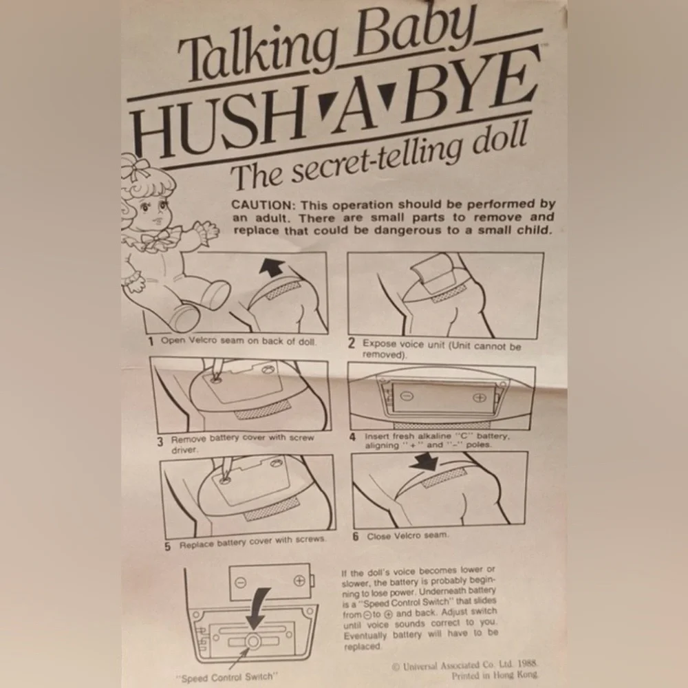 Vintage talking baby